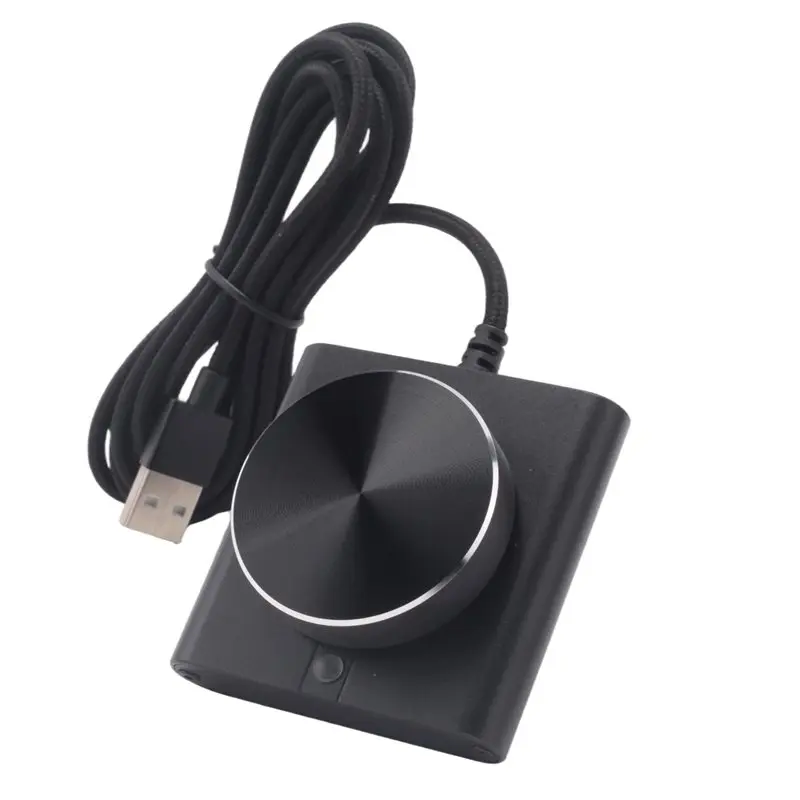 새로운 USB 볼륨 컨트롤러 무손실 PC 컴퓨터 스피커 볼륨 컨트롤러 노브 조절기 디지털 컨트롤(원키 음소거 기능 포함), 사용하기 쉽습니다.