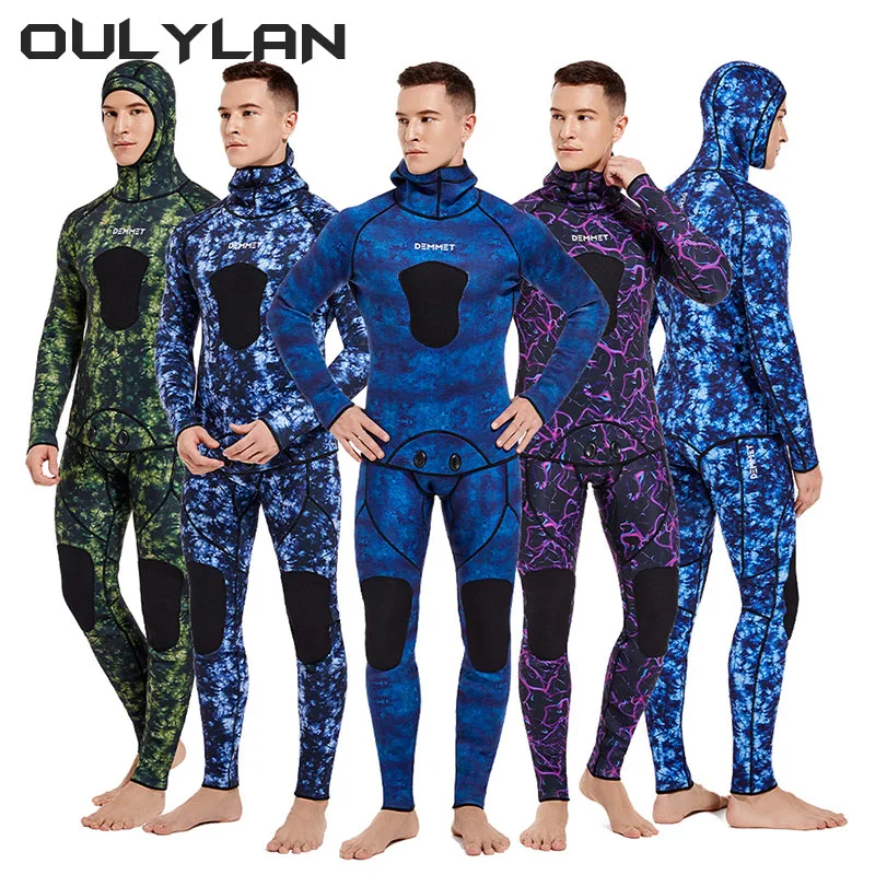 

Oulylan 3MM Neoprene Wetsuit Men Surf Scuba Diving Suit Underwater Spearfishing Kitesurf Clothing Camouflage Wet Suit Equipment