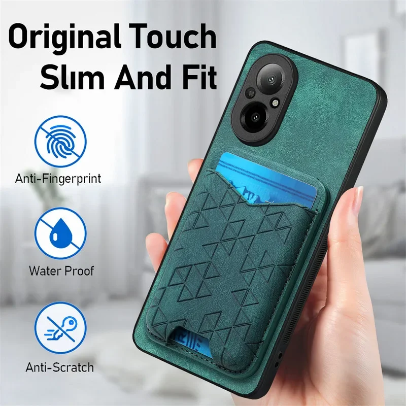 Luxury Leather Card Back Cover Case - Premium Design