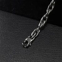 7MM Pure Titanium Twist Chain Bracelet Skin Friendly Braid Rope Bracelets for Men & Women 18 CM 2