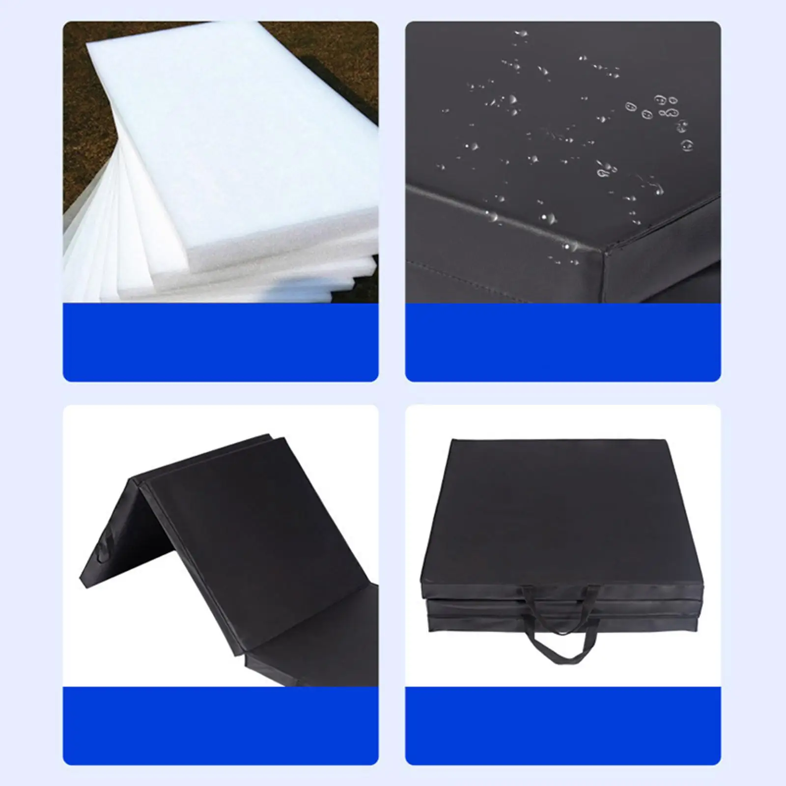 삼단 접이식 운동 매트 홈짐용 부드러운 3패널 쿠션 (체조용)