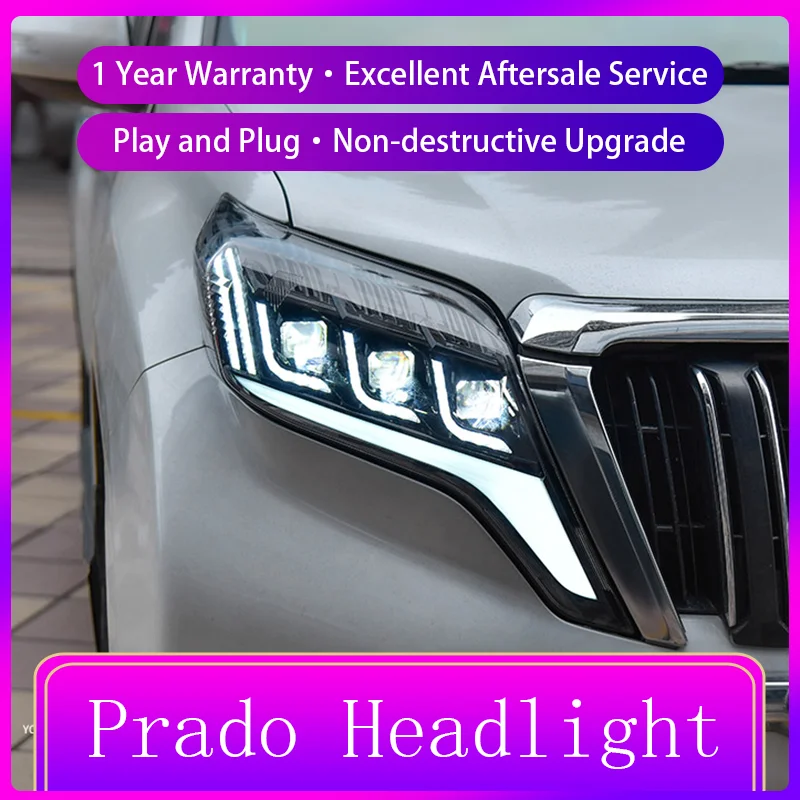 

Car Lights Accessories For Toyota Prado LC150 Headlight 2014-2017 Front Lamp Turn Signal Tool Modified Automobile Assembly