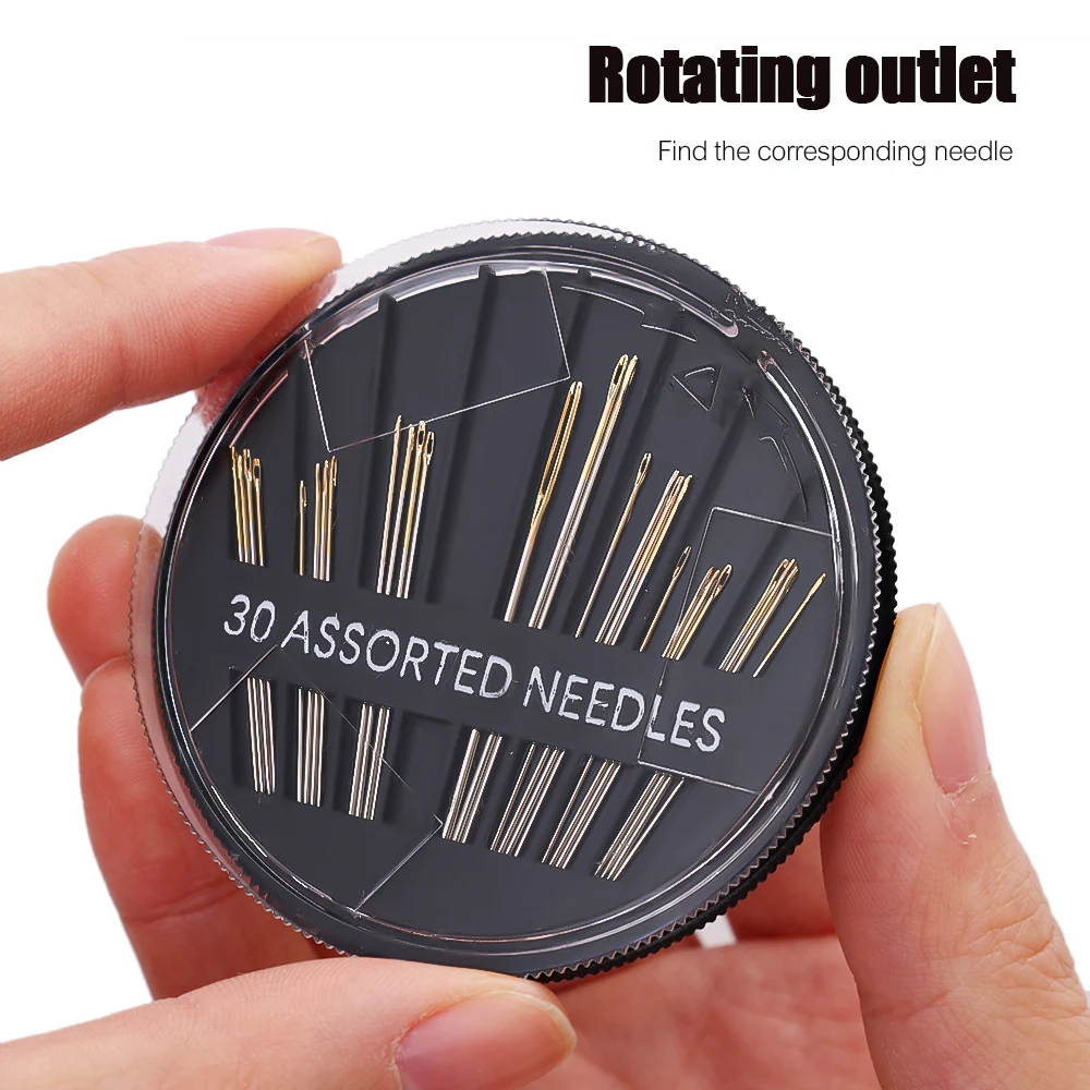 30/12pcs 여러 크기 바느질 바늘 세트 손 바느질 바늘 자수 스레드 바느질 바늘 DIY 의류 바느질 액세서리