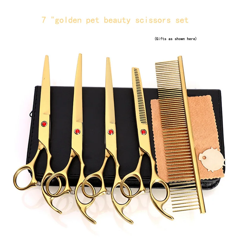 5 Pcs Pet Dogs Grooming Scissors Stainless Steel Cat Hair Thinning