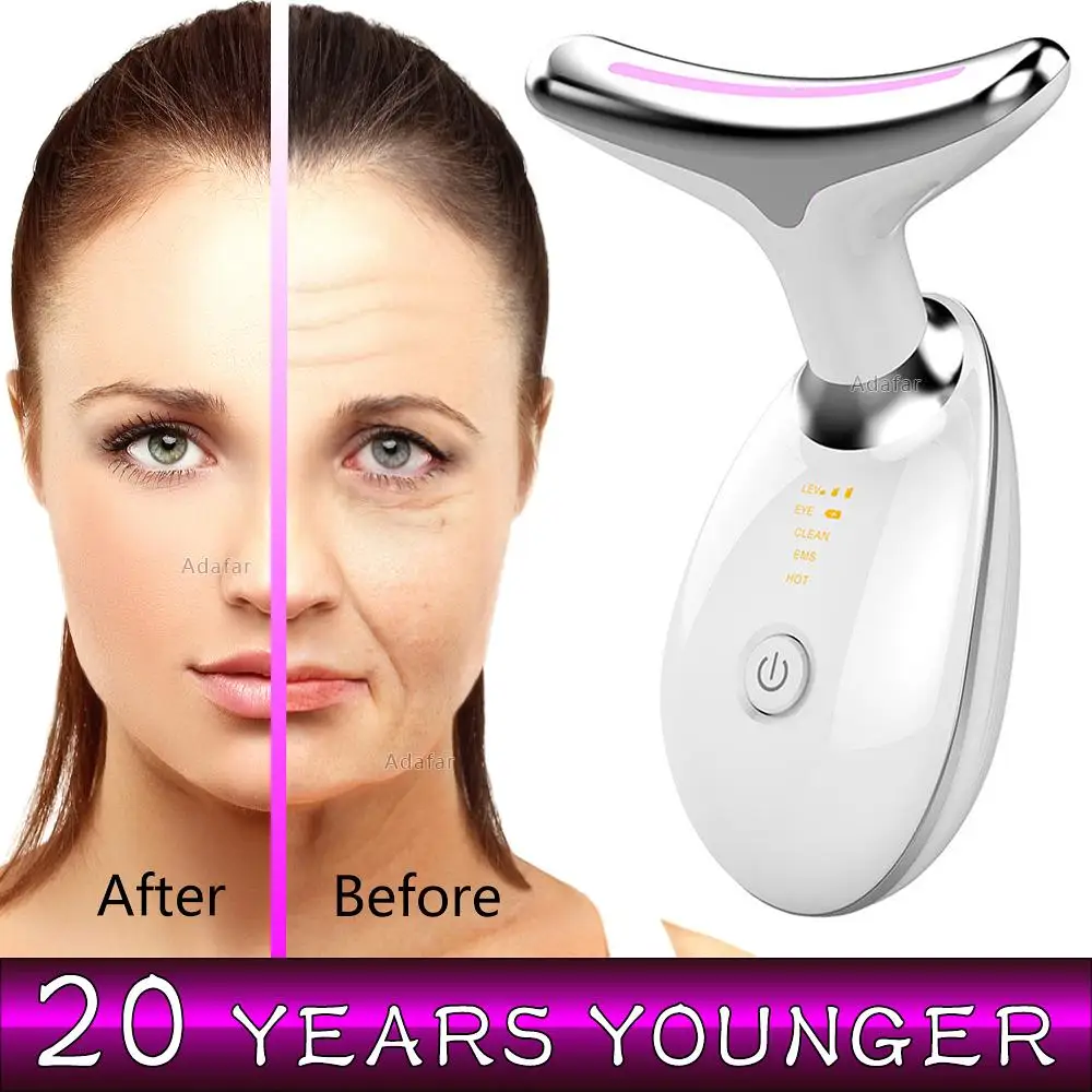 

Anti Aging Prevent Wrinkle Neck Lifting Device EMS RF Skin Rejuvenation 24k Cream Facial Removal Wrinkles Massage Treatment Tool