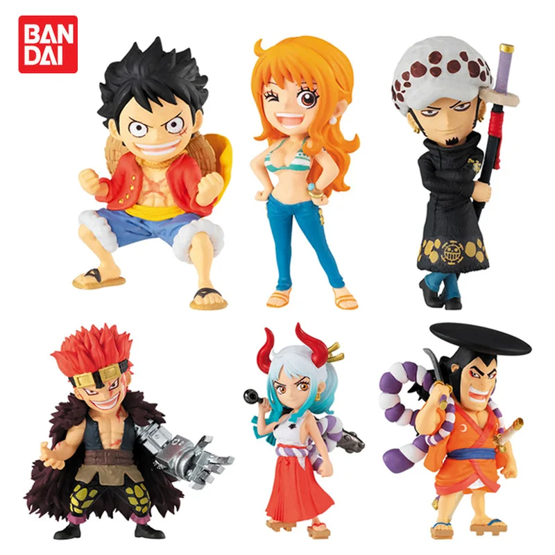 Bandai Genuine One Piece Gashapon Toys Monkey D Luffy Nami Law Eustass