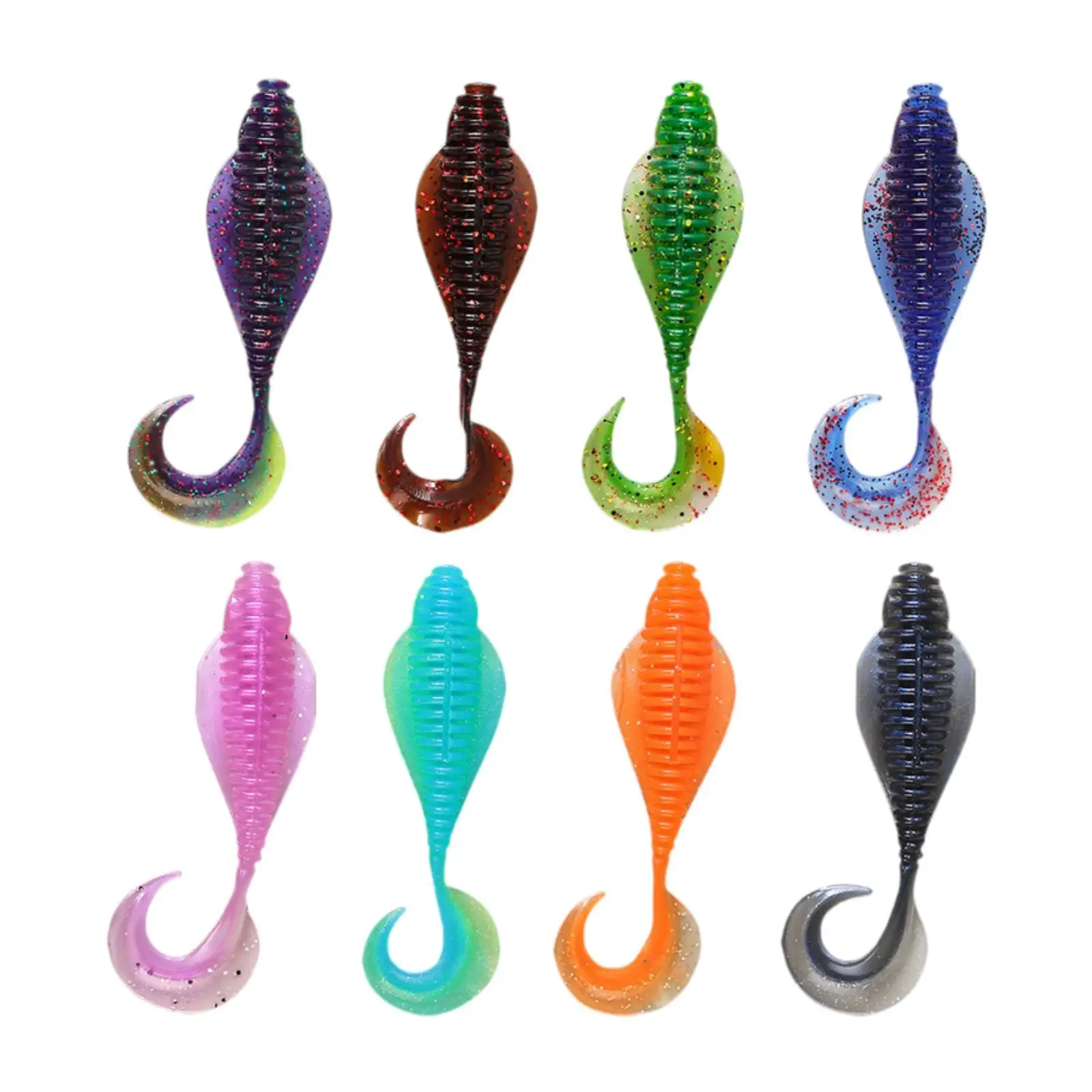Iscas Natação EliasVFishing Paddle Tail - 14cm Plástico Macio - Kit 8 Unidades