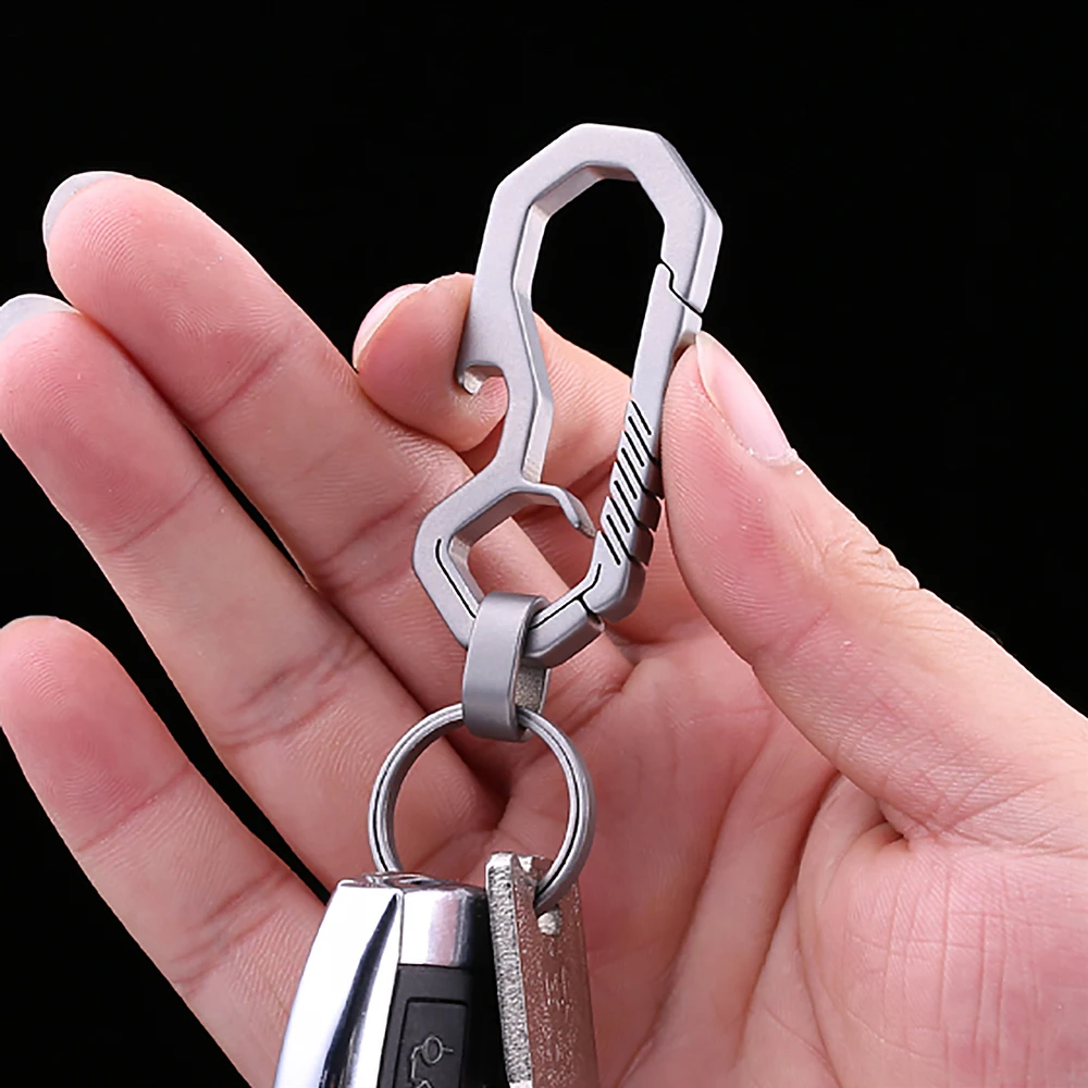 Luxury Titanium Car Key Chain Ring Holder Men Lightweight