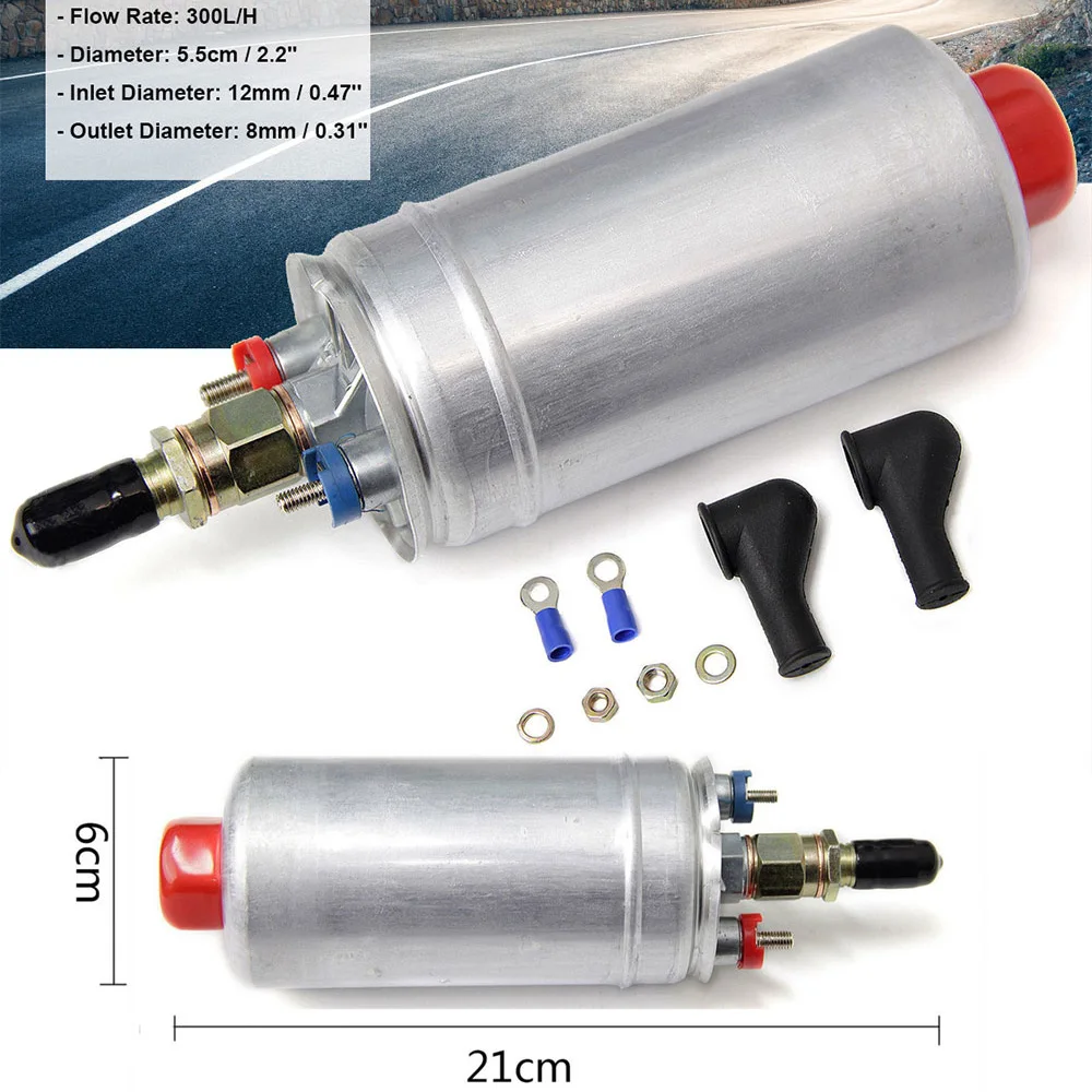 External Fuel Pump 300LPH Universal TOP QUALITY External Inline Fuel Pump Replacement For Bosch