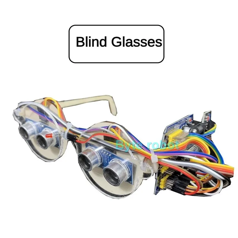 Bionic Blind Glasses Robot Ultrasonic Buzzer Vibrates Detect Obstacles Robot Eye Creative Technology For Arduino DIY Kit
