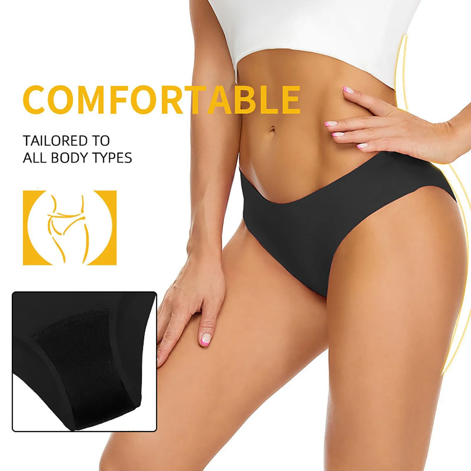Swimwear Women High Bikini Waist Menstrual Leakproof Bikini Bottom Absorbent Short Pants Swimming Beach Bathing Swimsuit