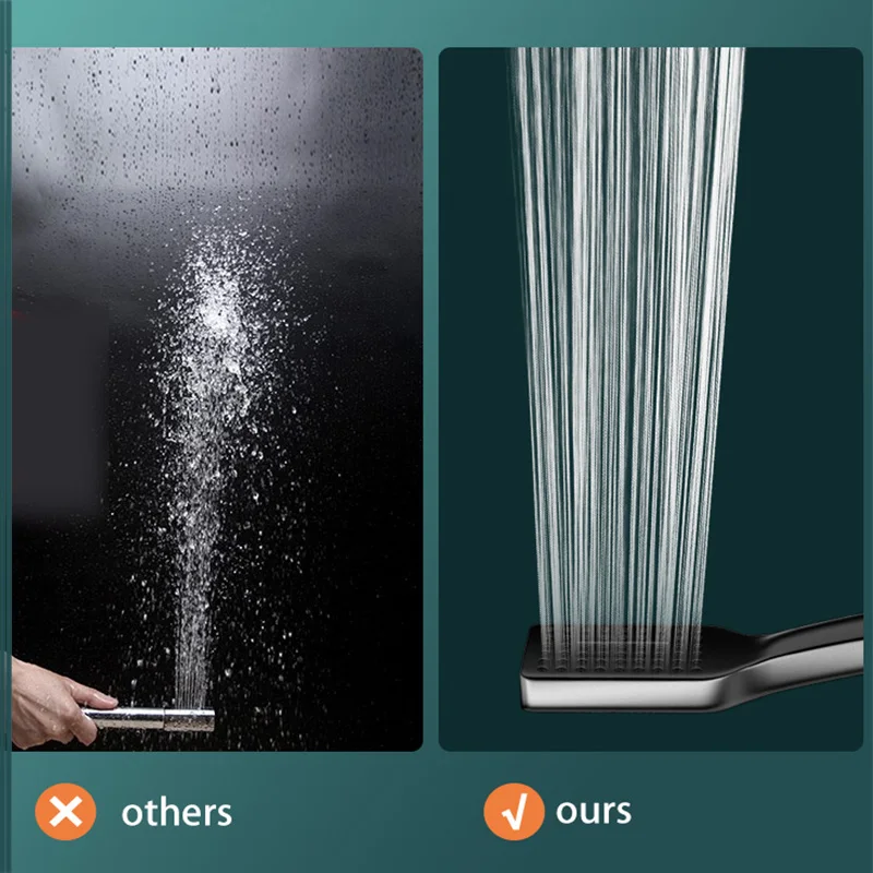 Shower Head ABS Plastic Water Saving with Hose Holder