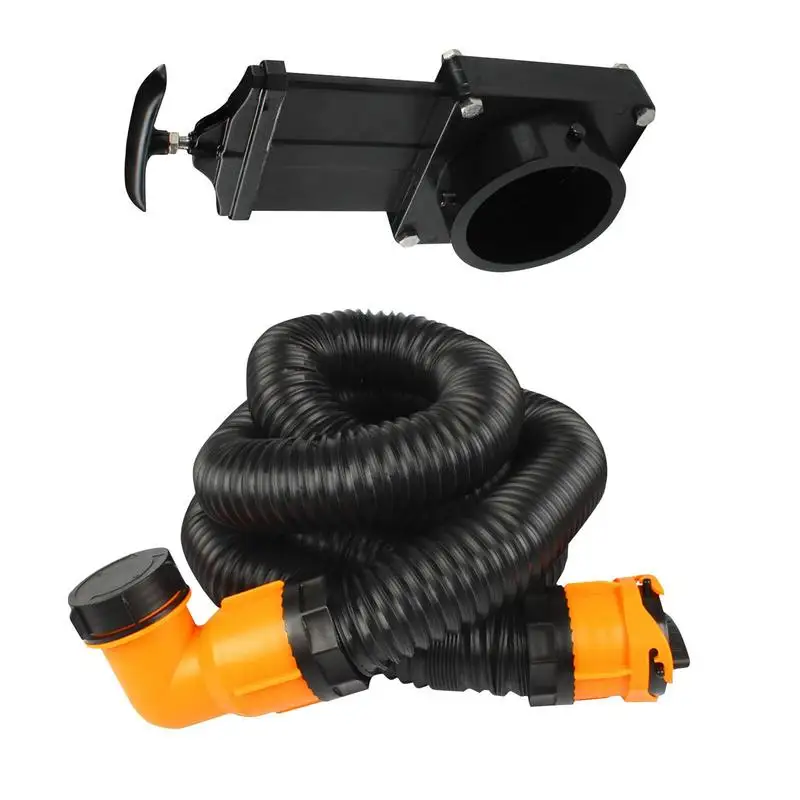 

Camper Sewer Hose RV Camper Sewer Hose Kit Portable Space-Saving Detachable Travel Trailers Fittings 360 Degree Rotatable For