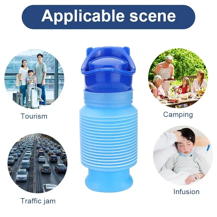 750ml Portable Adult Urinal Car Urination Pee Soft Toilet Outdoor Camping Travel Urine Toilet Urinal for Men Female