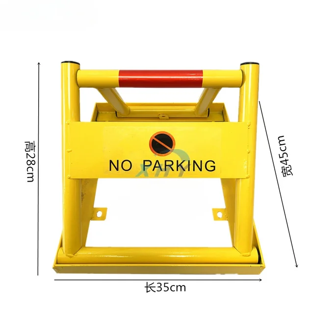 Increase Pressure Resistant Parking Lock Thicken Anti-collision Triangle  Parking Space Floor Lock Square Frame Lock 4