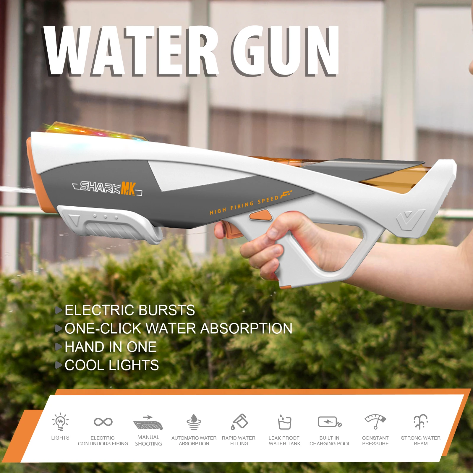 New Electric Water Gun Toys Yacht Space Water Gun Full Automatic Summer Shoot Beach Outdoor For Children Boys Girl Adults Gift 6