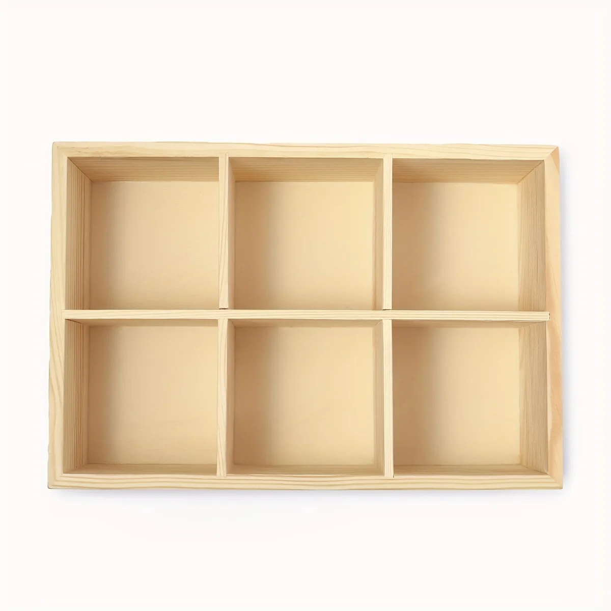Wood Tea Bag Storage Organizer Container Box Stackable, 6 Compartments Wooden Holder Desktop Pen Holder Office Organizer 5