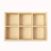 Wood Tea Bag Storage Organizer Container Box Stackable, 6 Compartments Wooden Holder Desktop Pen Holder Office Organizer 5