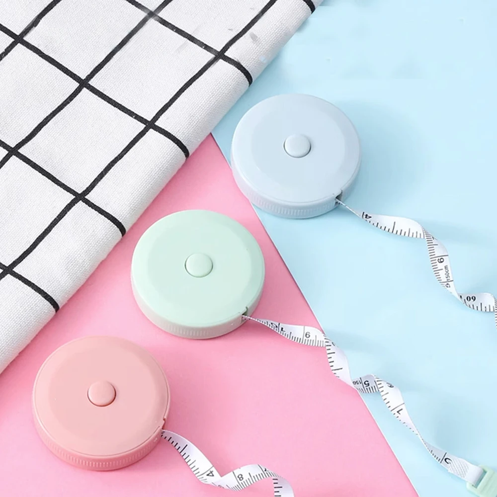 Solid Color Round Soft Tape Rulers Simple Body Sewing Flexible Measuring Tools School Student Supplies Gifts Tailor Craft tape measure ruler set