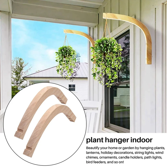 Hanging Plant Hook Wooden Hook for Indoor Outdoor Flowers