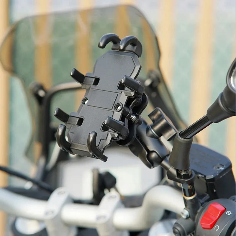 360° Rotatable Adjustable Mobile Phone Holder for Motorcycles and Electric Vehicles