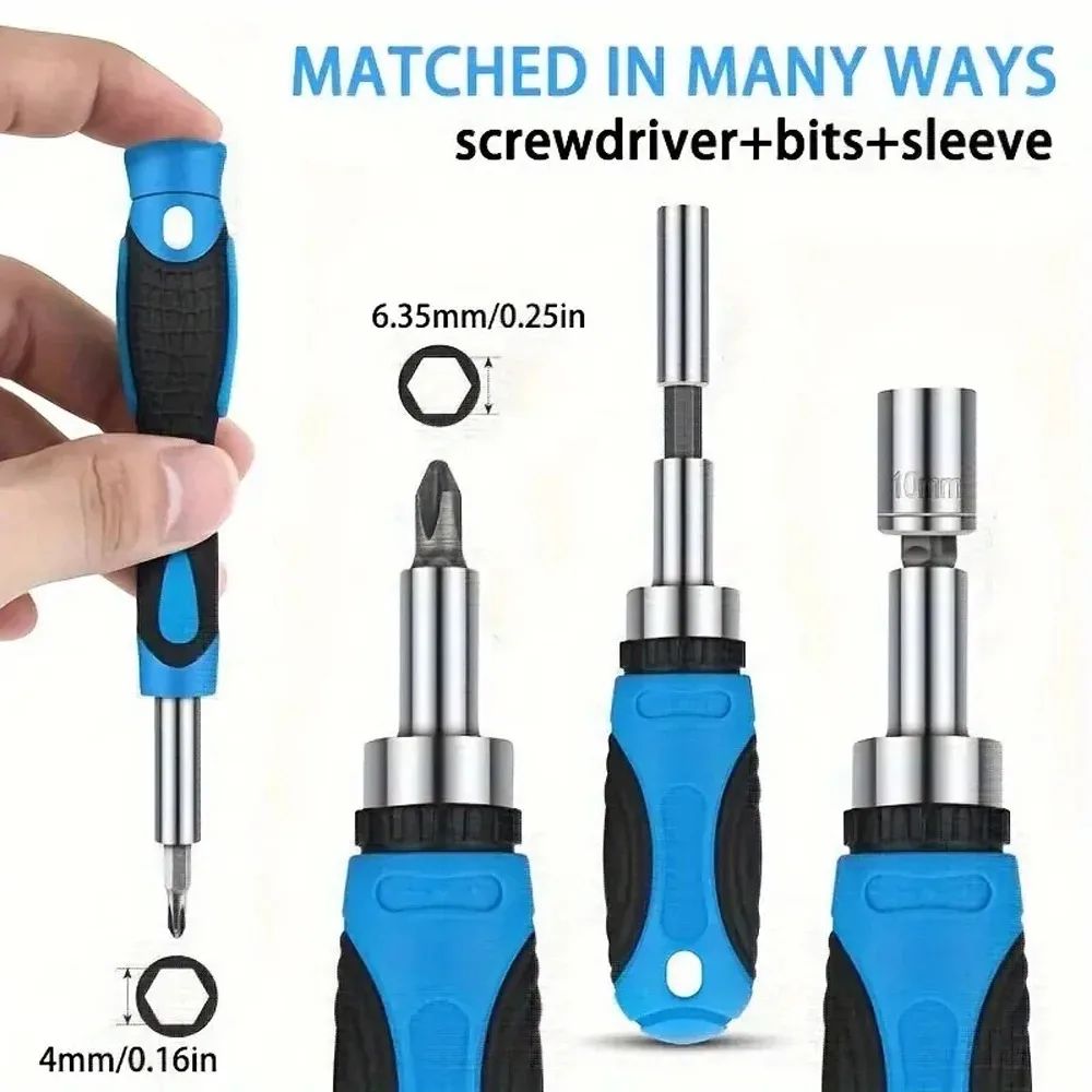 34/44PCS Home Portable Precision Screwdriver Set Multi-Function Screwdriver Combination Socket Set Repair Tools