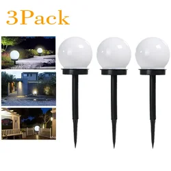 Solar Powered Waterproof LED Garden Lights - Outdoor Lawn and Yard Lighting (3Pack)