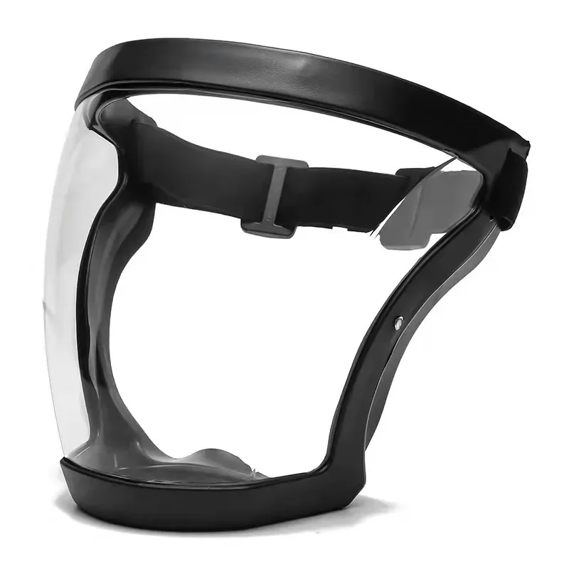 Windproof Transparent Protective Full Face Shield Facial Mask Adult Anti-splash Facial Mask Anti-dust Moto Cycling Shield work protection mask