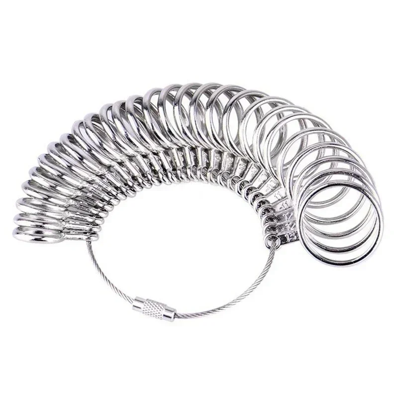 Metal Ring Sizer Measuring Tool Set Gauge Mandrel Stick Finger Tool Jewelry Making Equipments Accessories