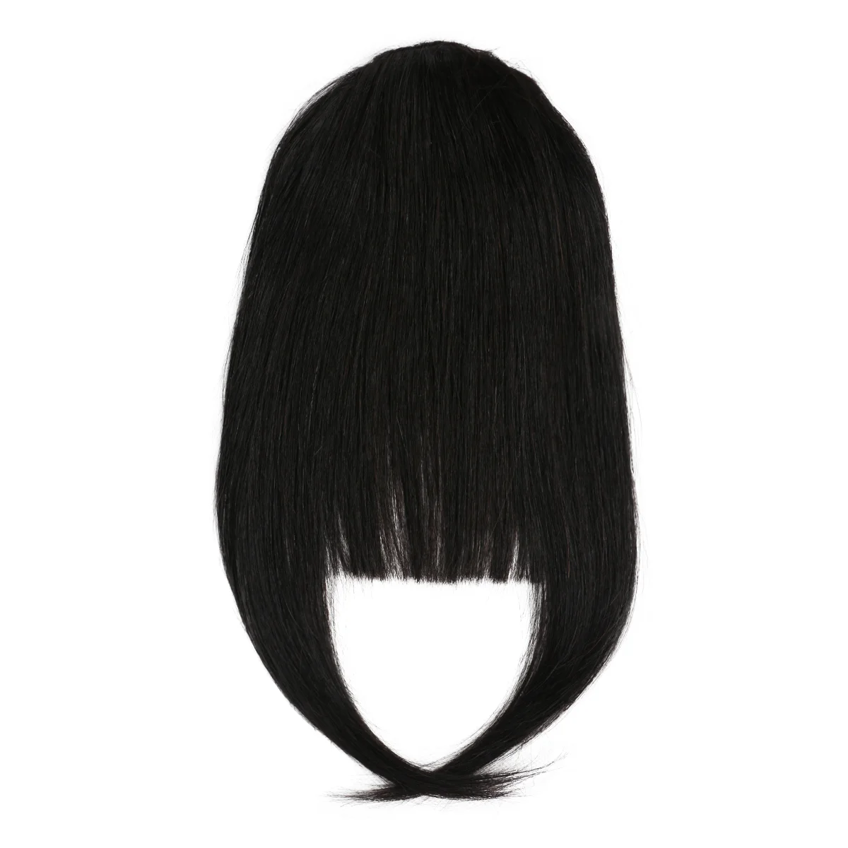 Human Hair Bangs Clip-In Hair Extension for Women 8inch 20g Front 3 clips in Straight Remy Natural Human Hair Fringe All Colors
