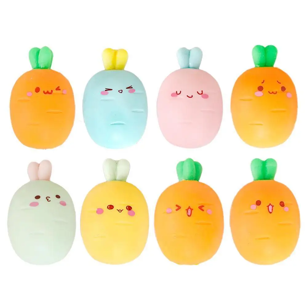 Cute Carrot Shape Decompression Toy Three-dimensional Pinch Squeeze Ball Simulation Vegetable Anti Stress Doll | Игрушки и хобби