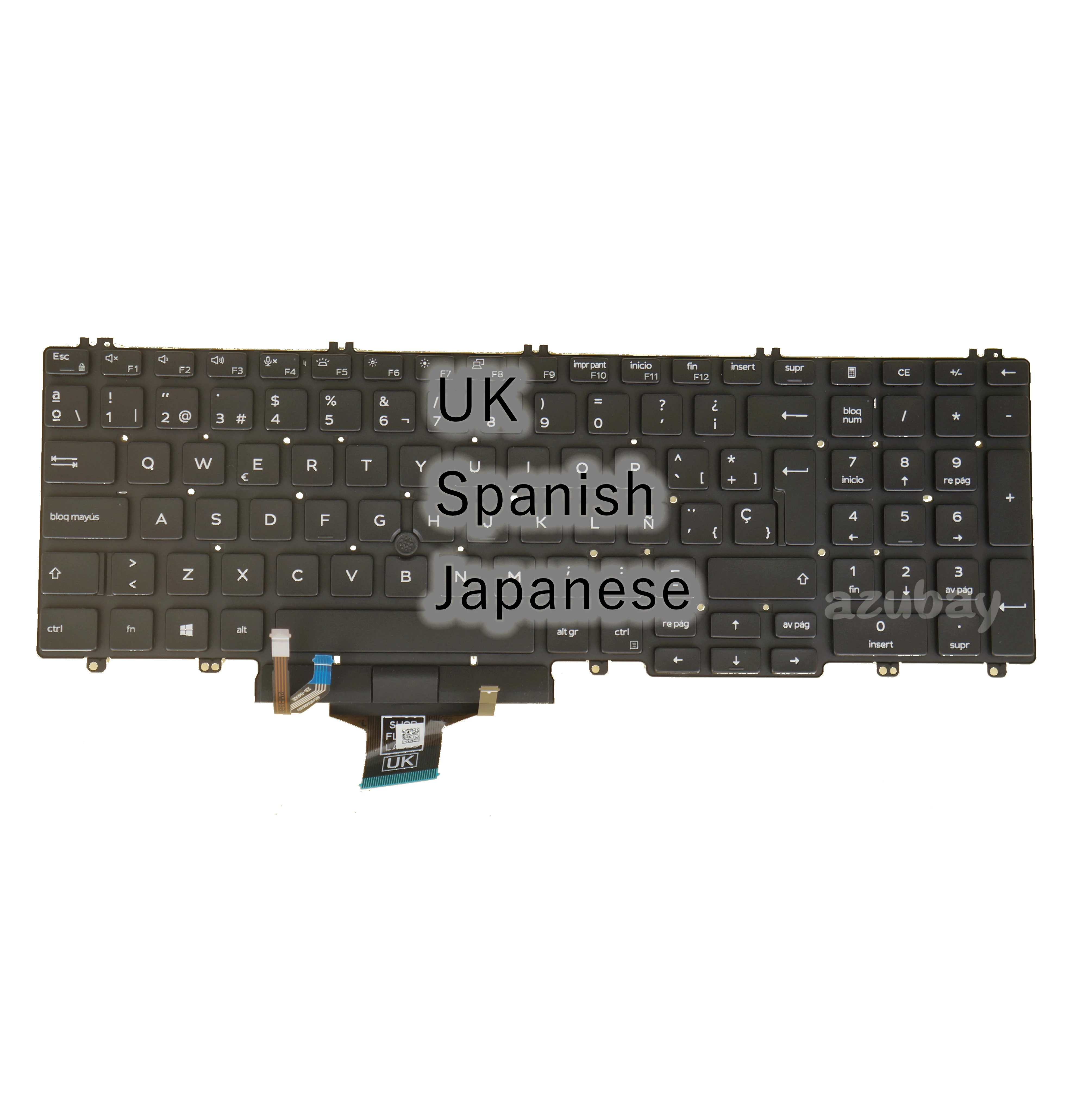 Reino Unido Japão Teclado Espanhol para Dell Latitude 5500 5501 5510 5511 de Precisão de 3540 3541 3550 3551 0v35f8 0xt0pr 0xpypv Rw0xp Backlit