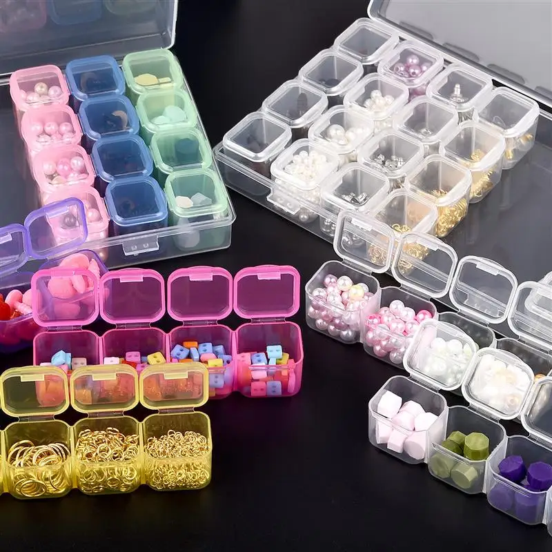 28Girds Adjustable Plastic Storage Box Storage Box Case for jewelry Diamond Embroidery Craft Bead Pill Holder Tool