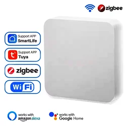 Smart Home Wireless Bridge Hub with App Remote Control and Voice Assistant Compatibility (WHITE)
