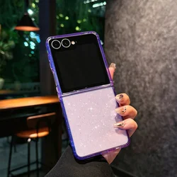 Luxury Glitter Shockproof Transparent Case - Anti - Yellowing & Colorful Flip Back Cover - Galaxy Z Flip5 (D)