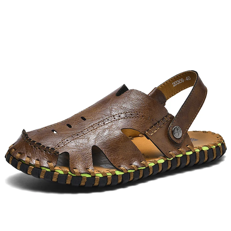 

Men's brand summer new casual flat sandals slippers beach shoes men's sneakers cave shoes large size 39-45