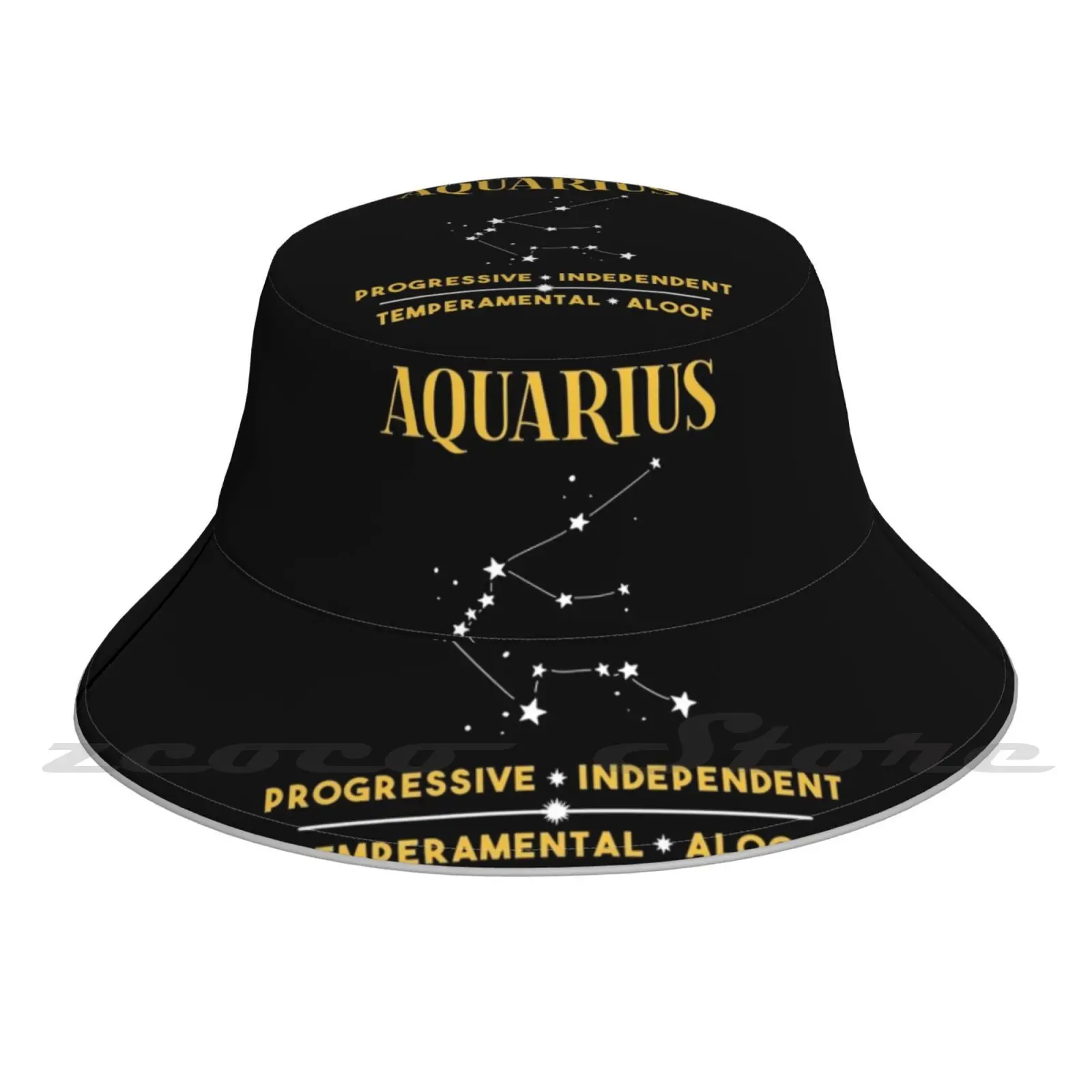 

Aquarius Zodiac Sign-- Nutrition Cap Diy Light Foldable Sunshade Fashion Fisherman Hat Aquarius Facts Aquarius Design Aquarius