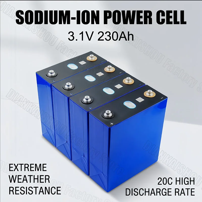 10-18 Pezzi Nuove Batterie agli Ioni di Sodio 3.1V 230Ah 2.9V 20C Fai da Te per Inverter di Sistemi Solari Off-Grid 12V 24V 48V per Veicoli Elettrici e Camper - immagine 6