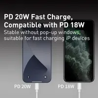 Baseus USB Type C PD 20W Cable for iPhone SE 11 12 13 14 Pro X XS 8 Fast USB C Cable for iPhone Type C Charging Wire - Image 3