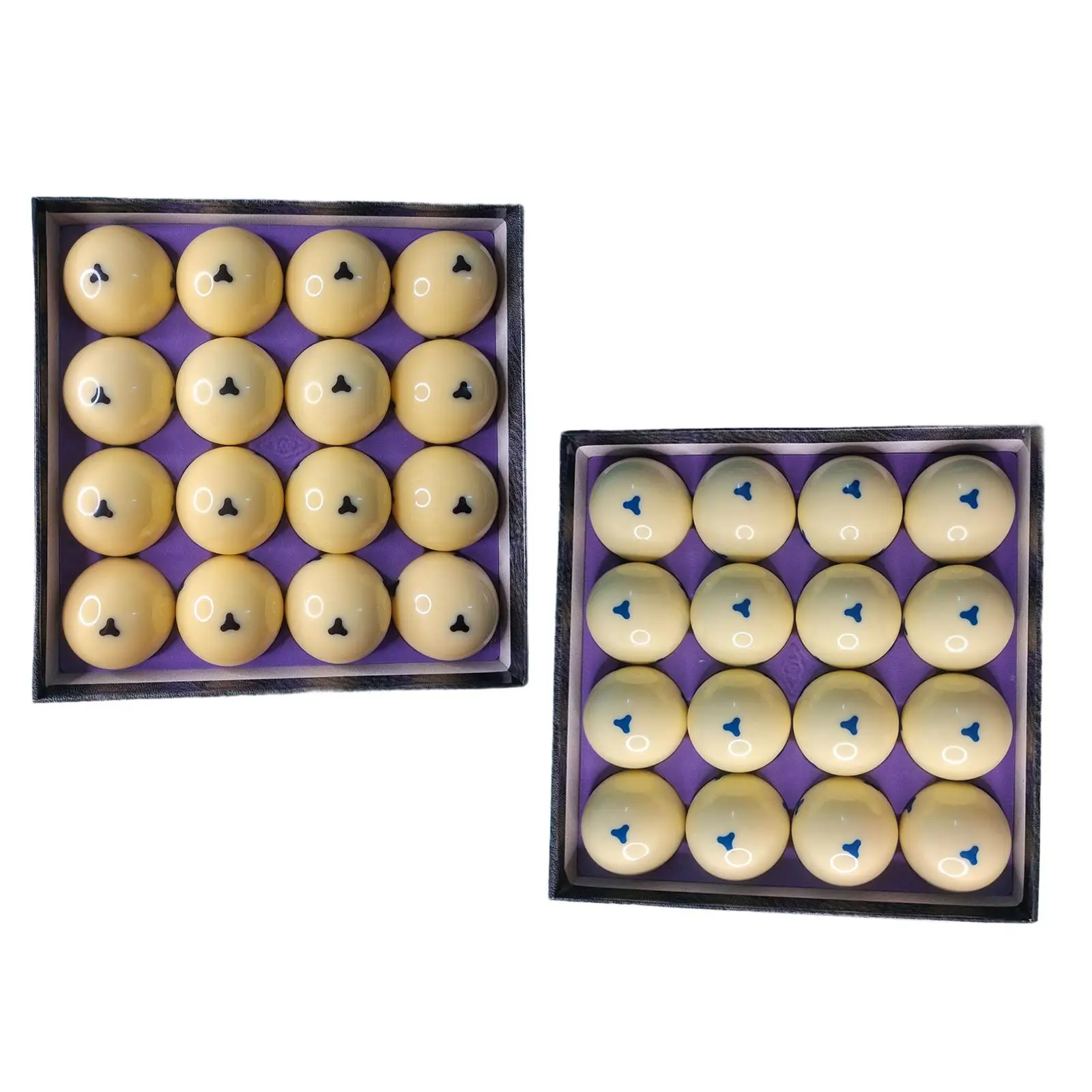 16 Pieces Billiards Cue Balls 2-1/4" Billiards Equipment Practice Training with Triangle Dots for Casual Enthusiasts Hall