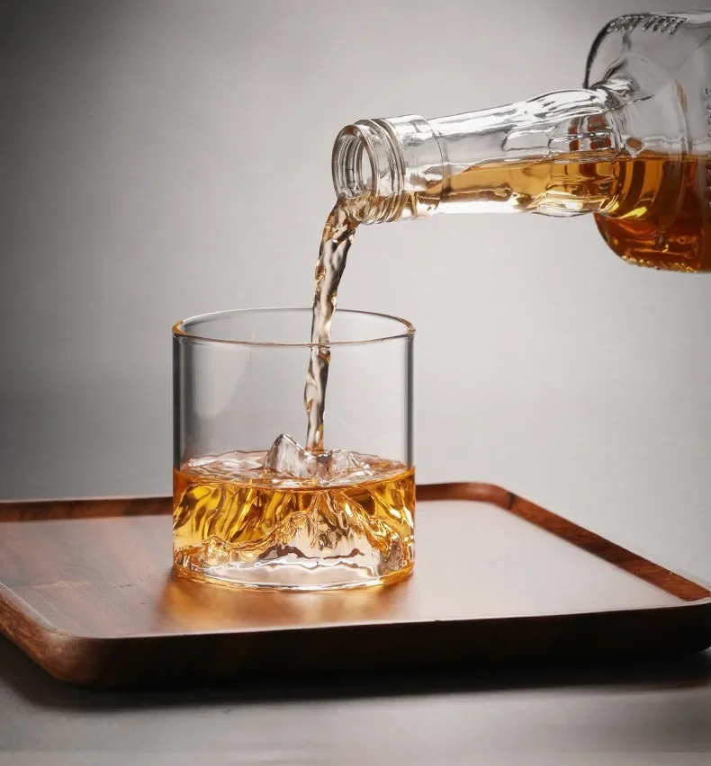 Japan 3D Mountain Whiskey Glass Glacier Old Fashioned Whisky