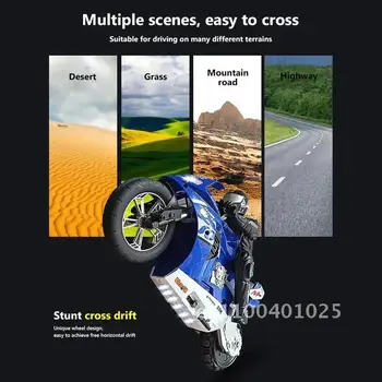 New 1:6 2.4G High Speed RC Motorcycles Toys Self-balancing standing stunt fancy electric racing drift remote control Motorcycle 1