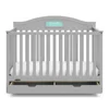 5-in-1 Convertible Baby Crib with Drawer and Reversible Headboard, Pebble Gray 4