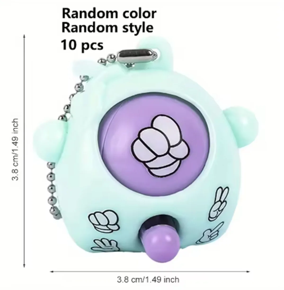 Mini Rock-paper-scissors Game Keychain 10pcs Cute Fun Fidget Toys Stress Reduction Party Favors Toy Friends Gift