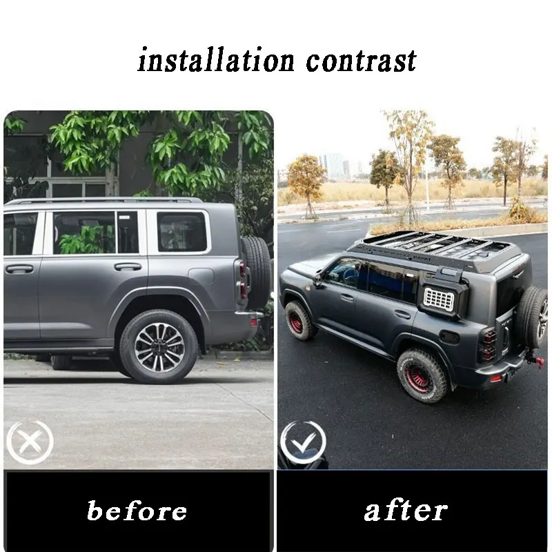 Car Rear Window Side Bad Luggage Holder Kit for Haval H9 Expand Storage Space Ladder Upgrade Roof Rack Autocustom