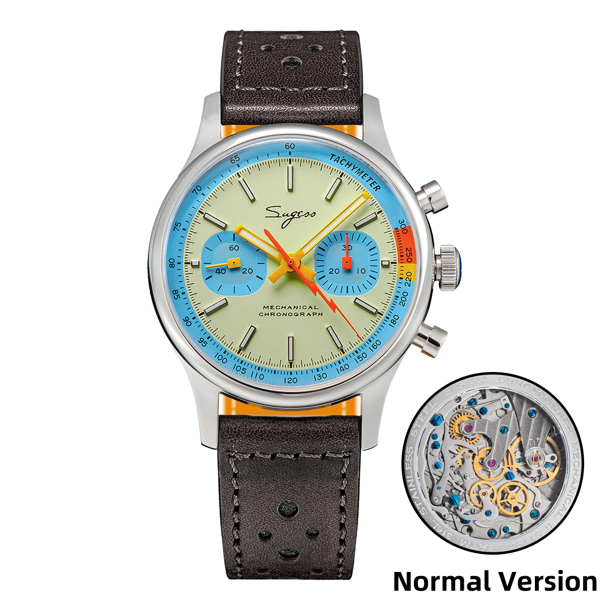 Sugess Fliegeruhr mit Möwenwerk Schwanenhals Armbanduhr mechanisch          - Bild 41 von 45