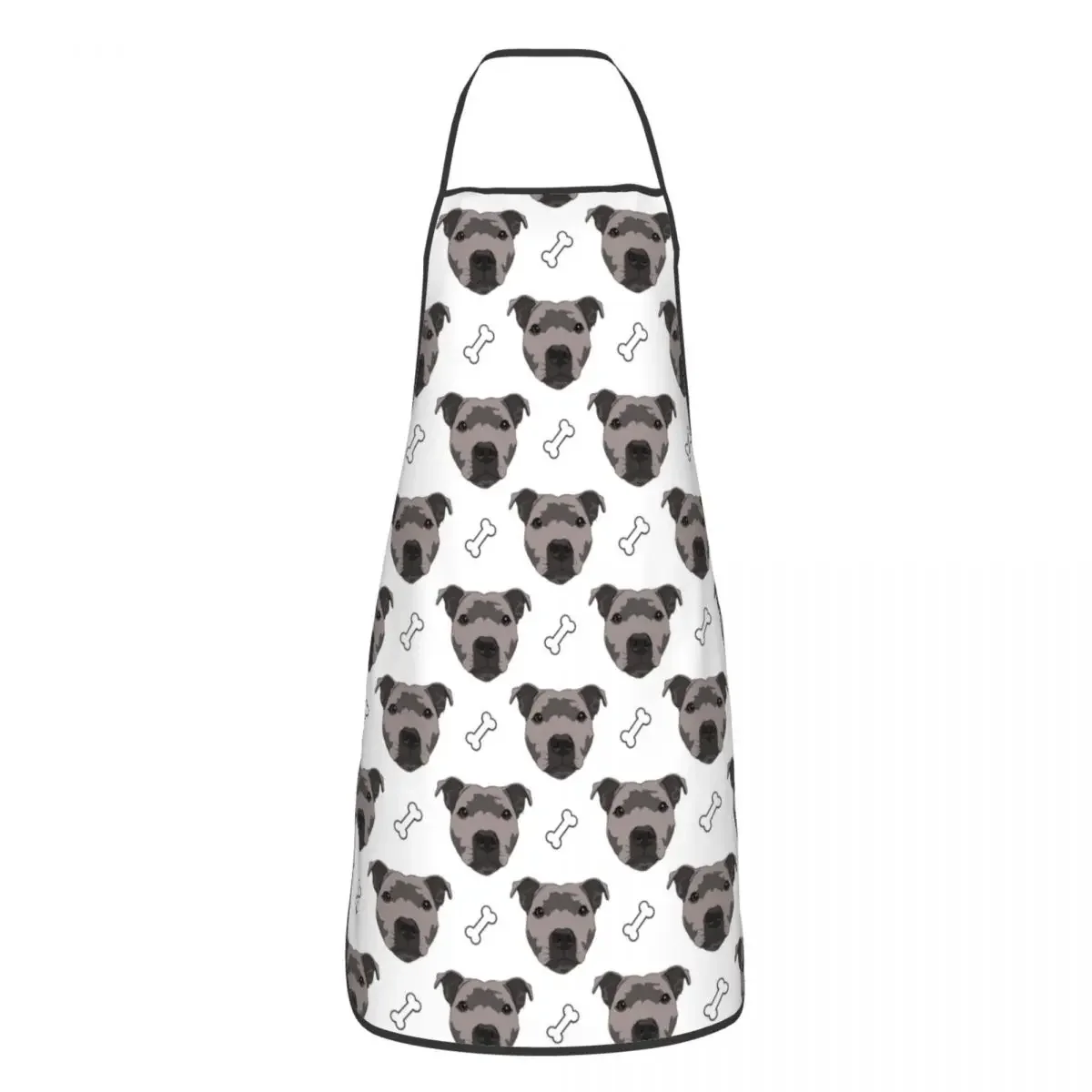 

Custom Bib Staffordshire Bull Terrier Dog Apron for Men Women Unisex Adult Chef Kitchen Cooking Tablier Cuisine Painting