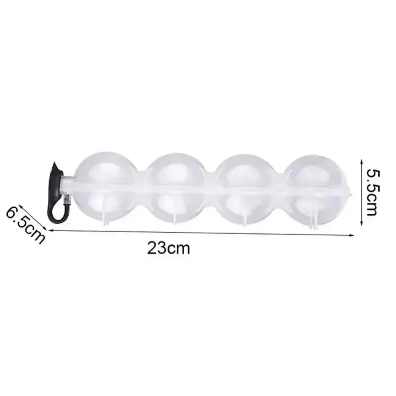 Ice Mold 1Pc 4 Hole PP Transparent Kitchen Ice Box Ice Cream Maker Tool Cube Makers Round Hockey Ball Mould Popsicle Articles