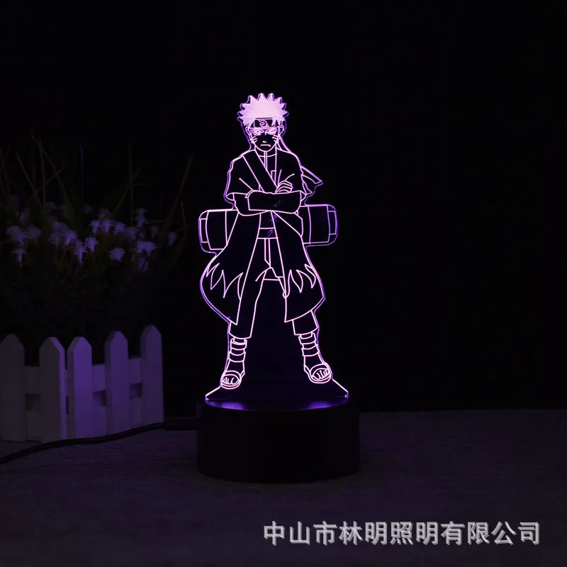 Anime Naruto 3D Night Light Touch Desk Lamp Atmosphere Light Kakashi Uchiha Itachi Modeling Light Children's Toys Birthday Gift nursery night light Night Lights