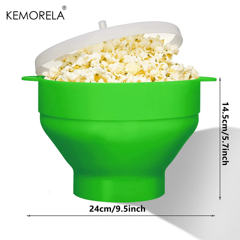 Microwave Popcorn Maker – Large Foldable Silicone Bowl, BPA-Free & Dishwasher Safe, Ideal